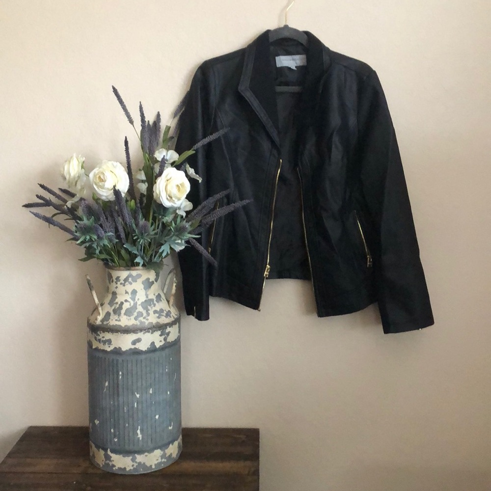 Black Faux Leather Jacket